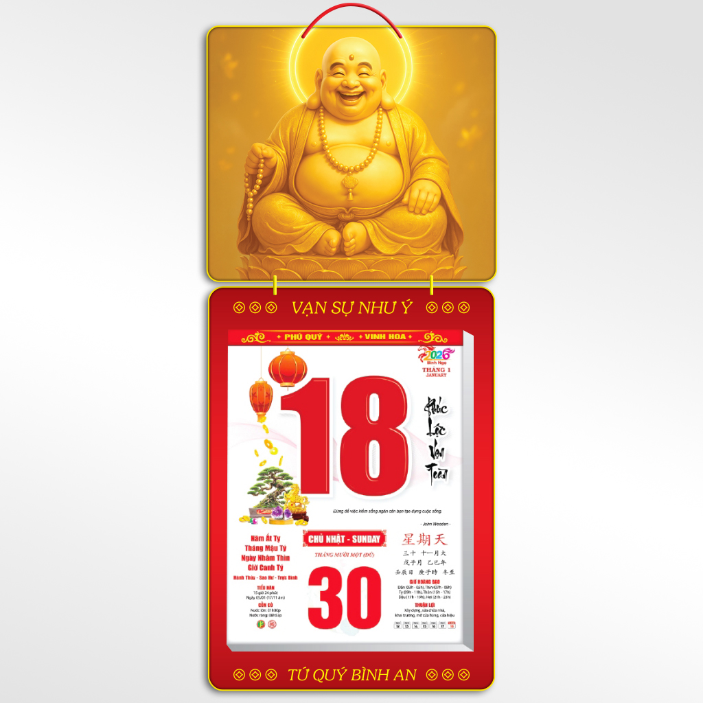 Bộ kh&aacute;nh lịch 2026 Di Lặc