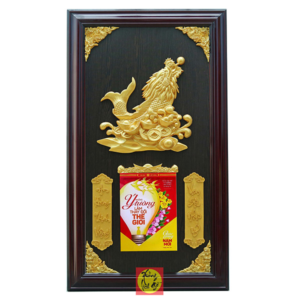 LỊCH GỖ C&Aacute; CH&Eacute;P H&Oacute;A RỒNG - XLG22