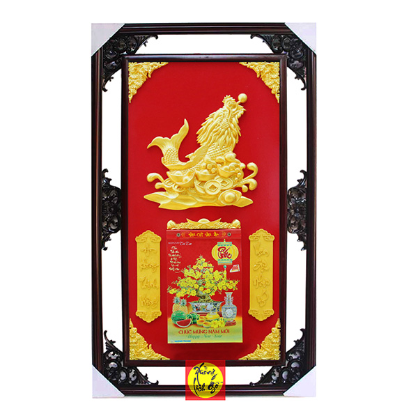 LỊCH GỖ C&Aacute; CH&Eacute;P H&Oacute;A RỒNG - XLG23