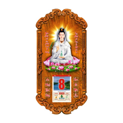 LỊCH GỖ PHẬT GI&Aacute;O QUAN &Acirc;M BỒ T&Aacute;T - XLG211